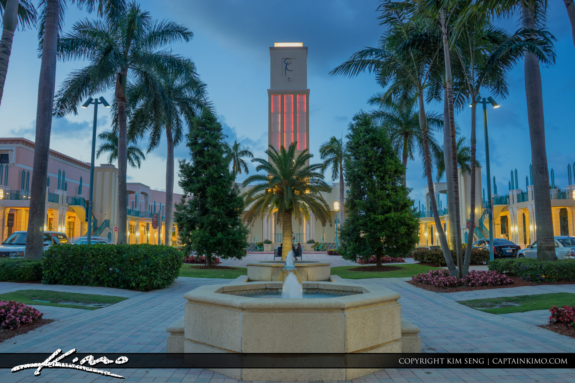 Boca Raton Lifestyle Photos Mizner Park Waterfountain Royal Stock Photo