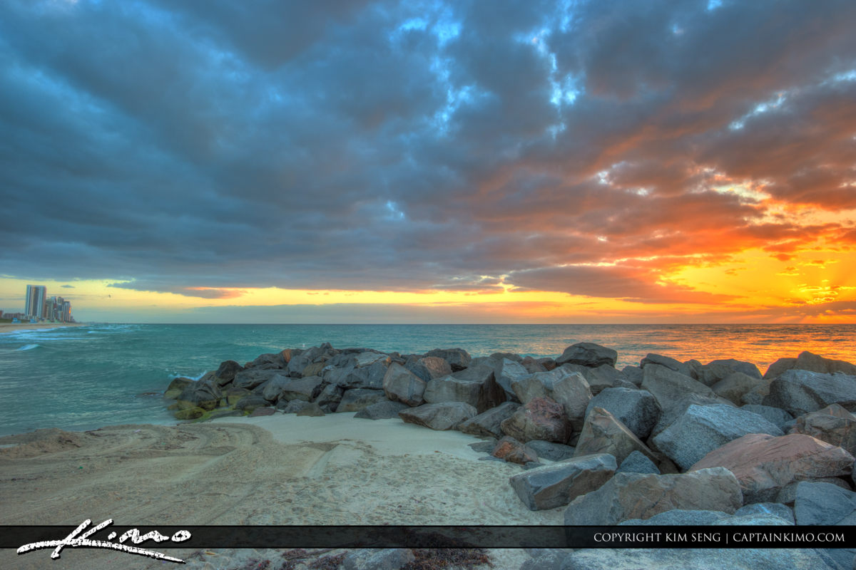 Haulover Park Florida Condos at Beach Royal Stock Photo