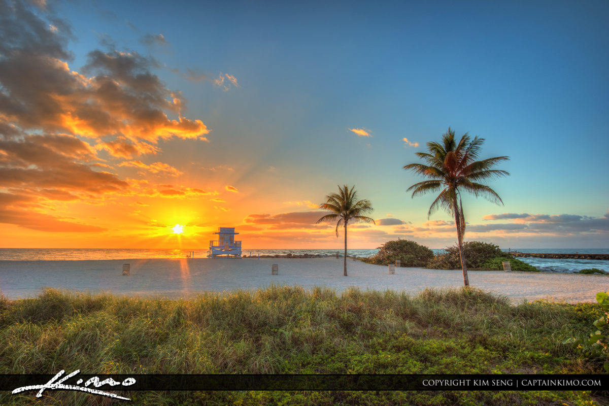 Haulover Park Florida Sunrise Over the Inlet Royal Stock Photo