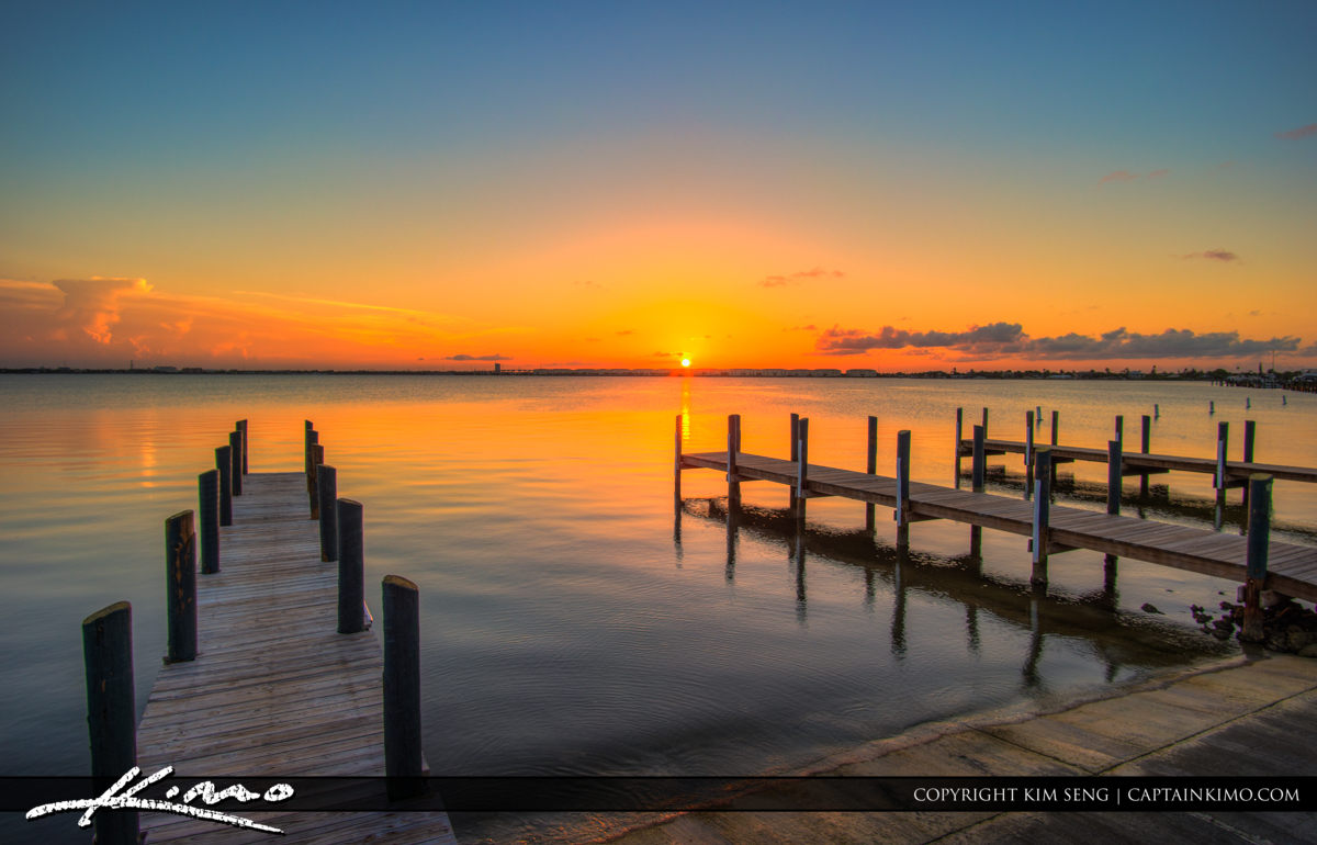 Fort Pierce Jaycee Park Boat Dock Pier Royal Stock Photo