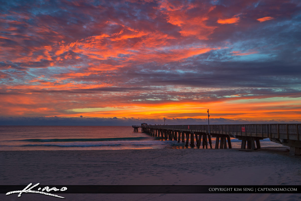 Pompano Beach Pier Walking the Fishing Pier Royal Stock Photo