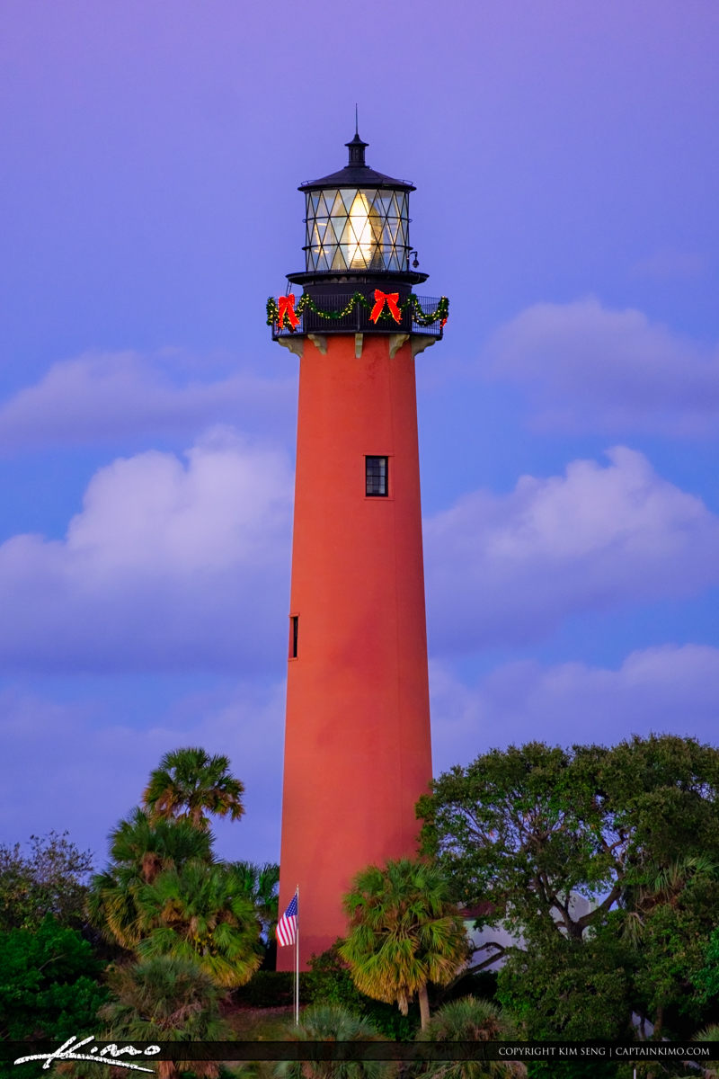 Jupiter Lighthouse Thanksgiving Day 2016 with Christmas Lights Royal