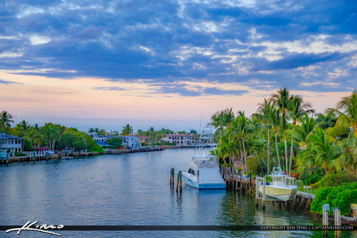 Waterfront Property Boca Raton Florida Royal Stock Photo