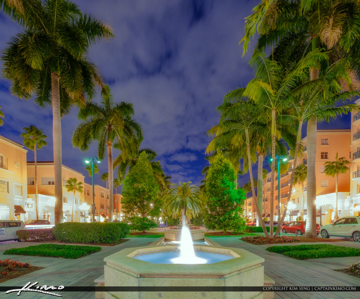 Mizner Park Downtown Night Life Boca Raton Florida Royal Stock Photo Mizner Park Downtown Night Life Boca Raton Florida Royal Stock Photo