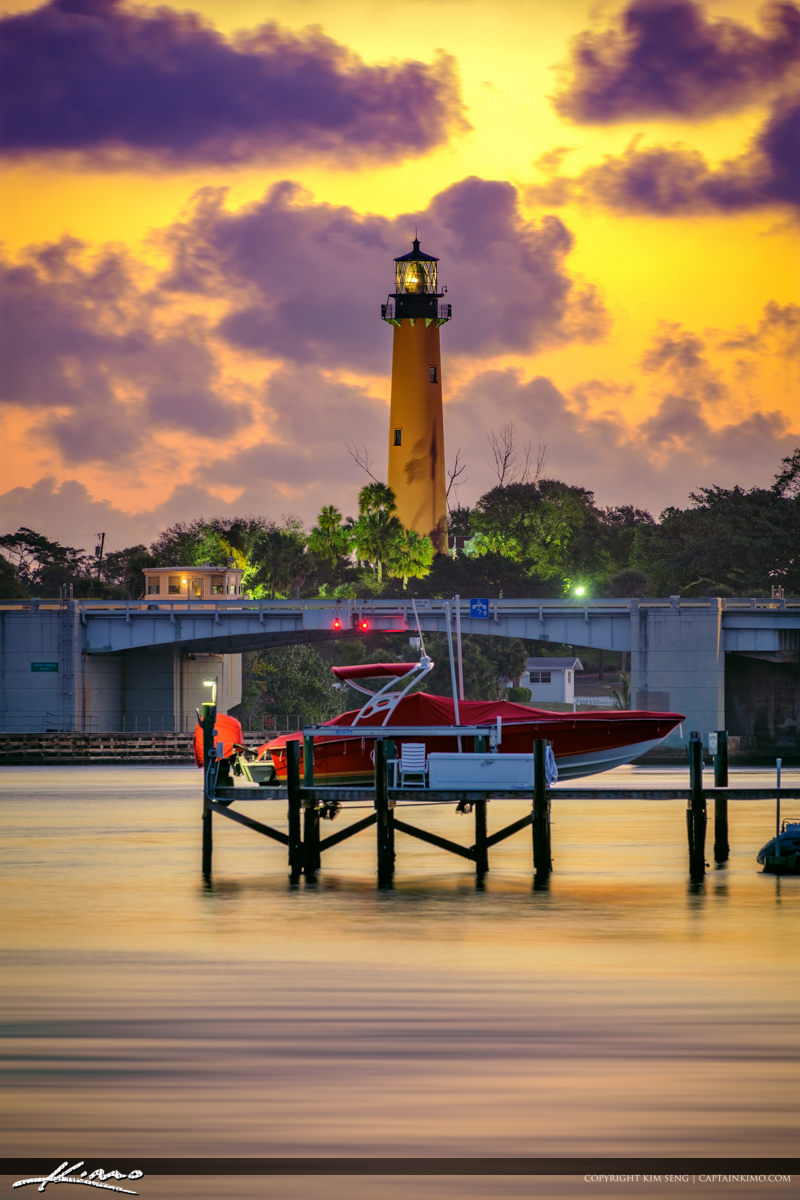 Jupiter Inlet Lighthouse Museum Sunrise Waterway from Sawfish Ba