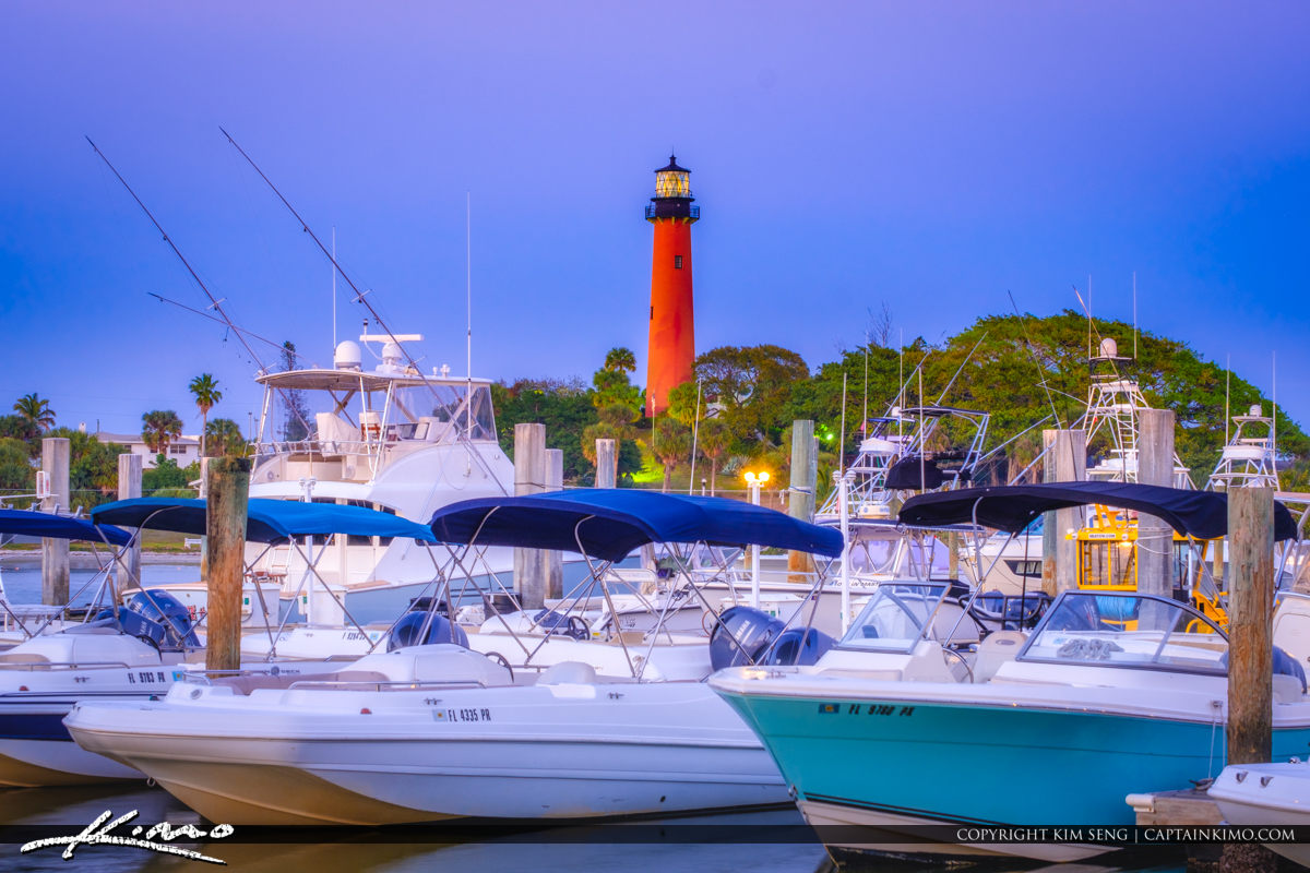 Jupiter Lighthouse US1 Bridge Jupiter Florida Royal Stock Photo