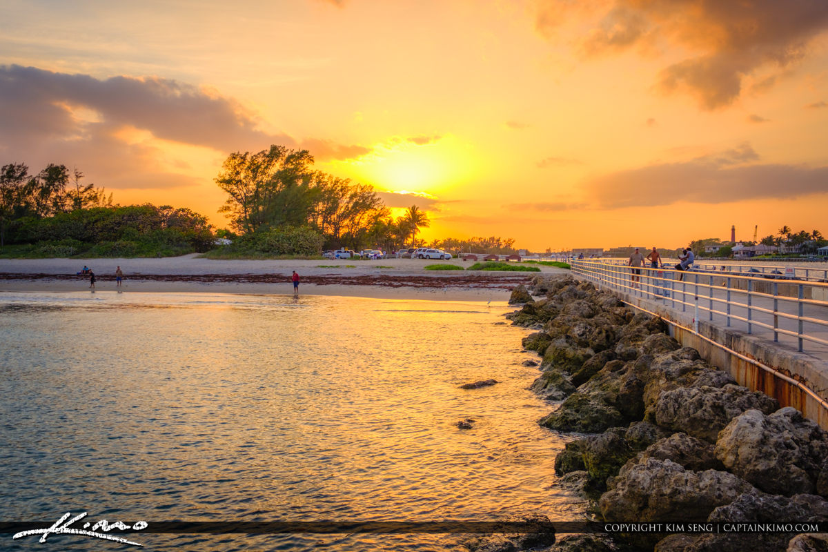 Jupiter Inlet Jetty Jupiter Florida Royal Stock Photo