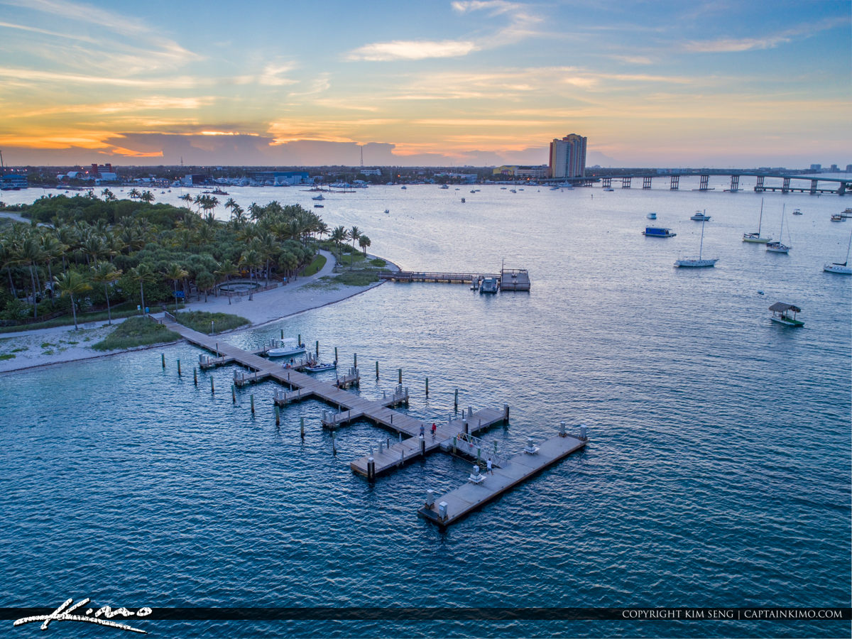 Palm Beach Inlet Peanut Island Boat Dock Royal Stock Photo