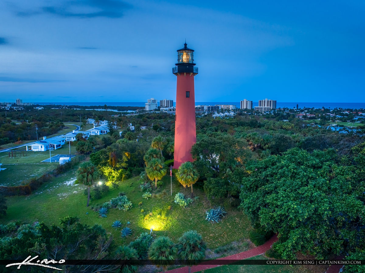 Jupiter Lighthouse Lights Back on After Hurricane Irma Royal Stock Photo