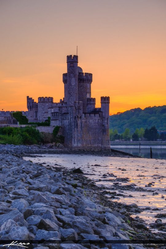 Blackrock Castle Cork Ireland Vertical View Sunset Royal Stock Photo