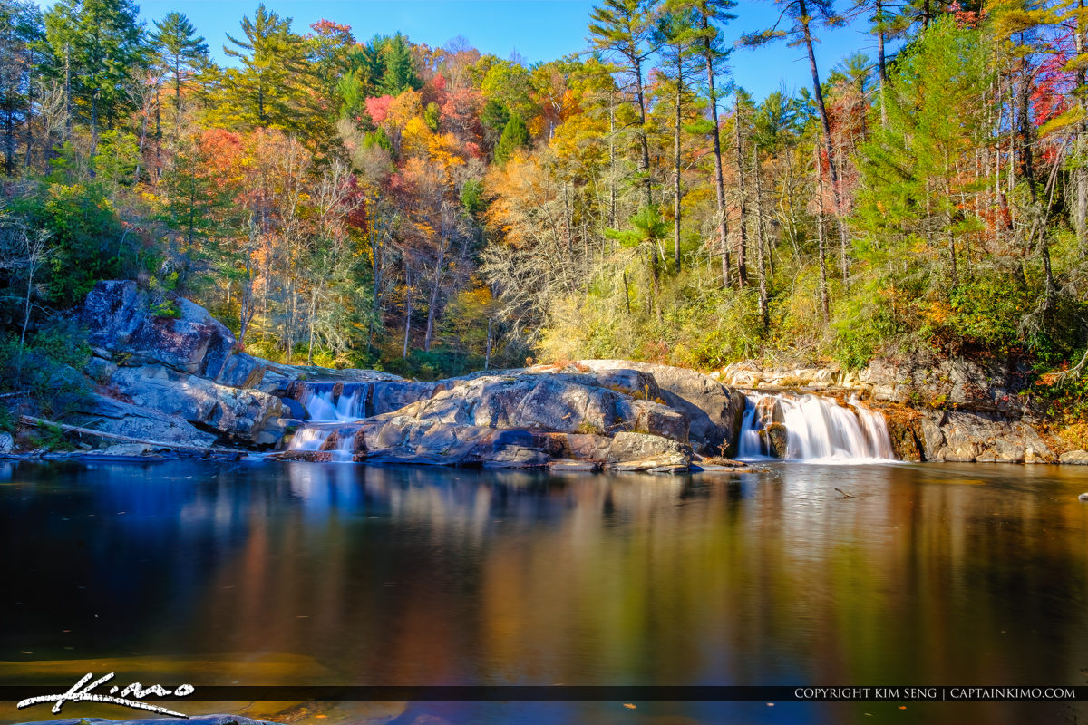 Fall Colors at Linville Falls North Carolina Royal Stock Photo