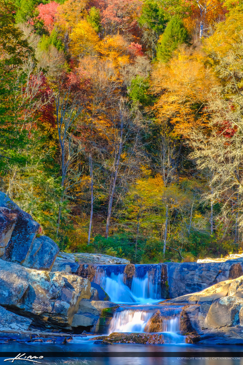 Linville Falls Pisgah National Forest Trail Fall Colors Royal Stock Photo