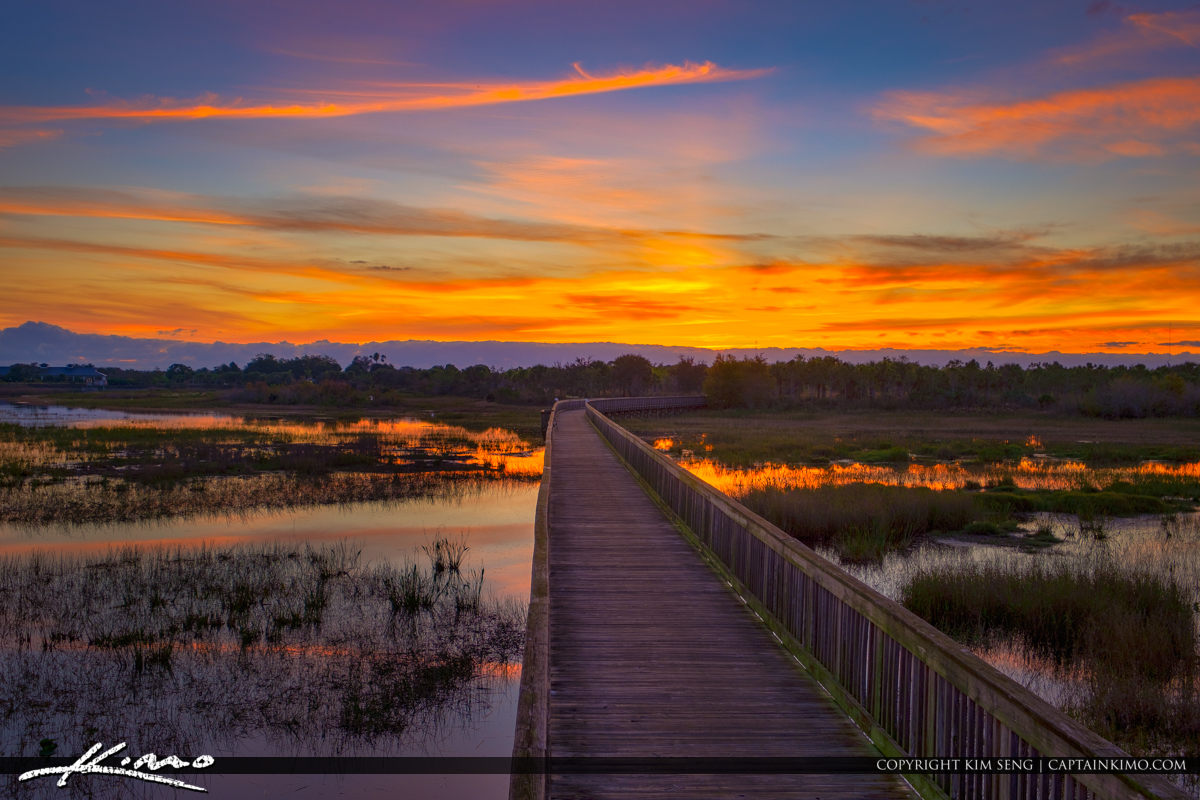 Wellington Sunrise at the Preserve in Palm Beach County Royal Stock Photo