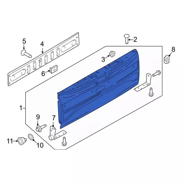 ML3Z-9940700-J - Tail Gate 2021-2025 Ford F-150 | Ford Parts