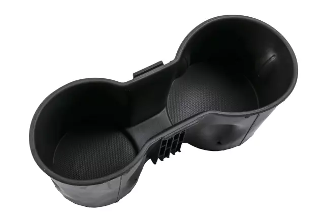 Jet Black Front Floor Console Cup Holder Liner