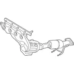 2017-2020 Ford Catalytic Converter With Integrated Exhaust Manifold