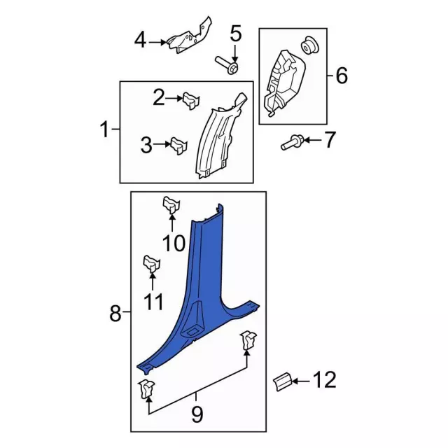 Door Pillar Post Trim Set