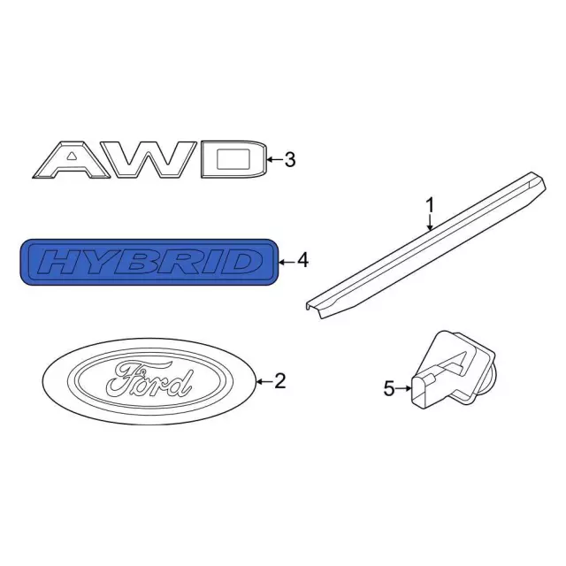 2022-2024 Ford Maverick Tailgate Emblem NZ6Z-8213-B | OEM Parts Online