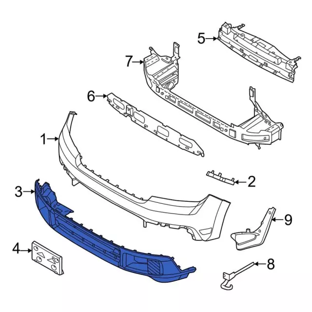 NZ6Z-17626-AB Bumper Cover nz6z17626ab | Fairway Ford OEM Parts