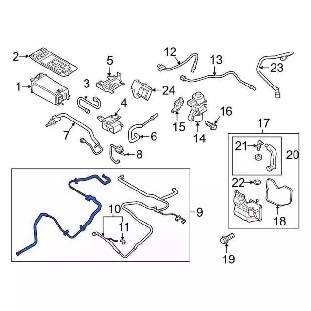 2017-2020 Ford Tube Assembly HG9Z-9D661-H | OEM Parts Online