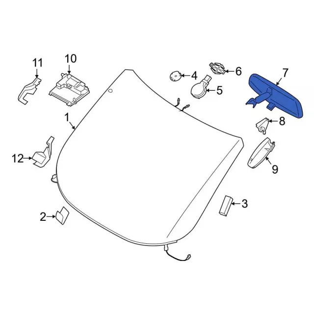 Rear View Mirror Manual Dimming Fits 00-04 AVALON 87810-AC030