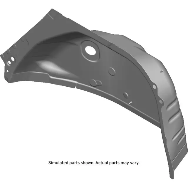 Rear Driver Side Wheelhouse with Reinforcements, Support, Nuts, and Studs