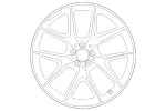 Wheel Alloy (20 inch) 5-spoke - Silver - Front