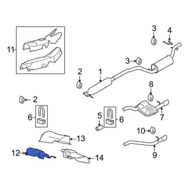 7S4Z-5411434-A - Heat Shield - 2004-2011 Ford Focus | Eastgate