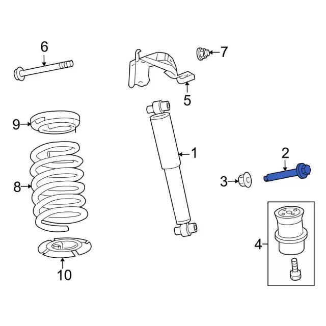 Genuine OEM Ford Shock Lower Bolt W704586-S439, Fits Fusion MKZ Milan Zephyr 2006-2012, Direct Replacement