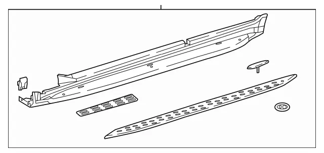 254-690-52-03 - Mounting Rail 2016-2026 Mercedes-Benz GLC300
