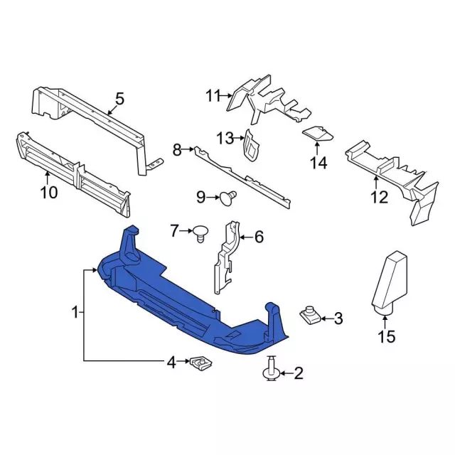 LK4Z-17626-B - Radiator Support Air Deflector - 2020-2026 Ford