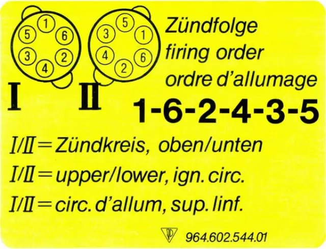 1984-1998 Porsche 911 Info Label 964-602-544-01 | OEM Parts Online