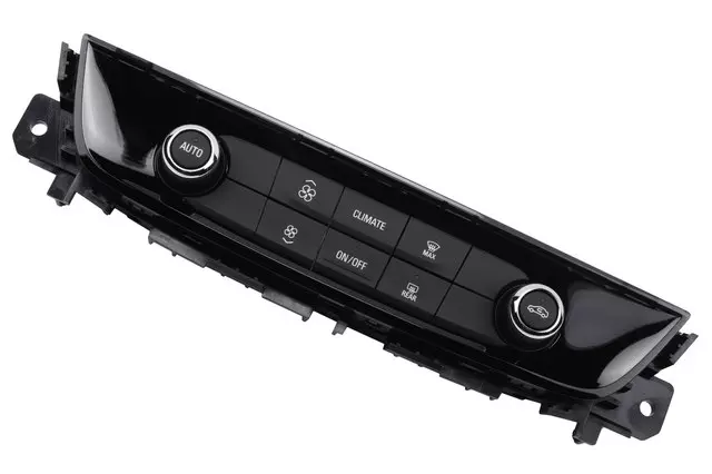 Jet Black Heating and Air Conditioning Control Panel