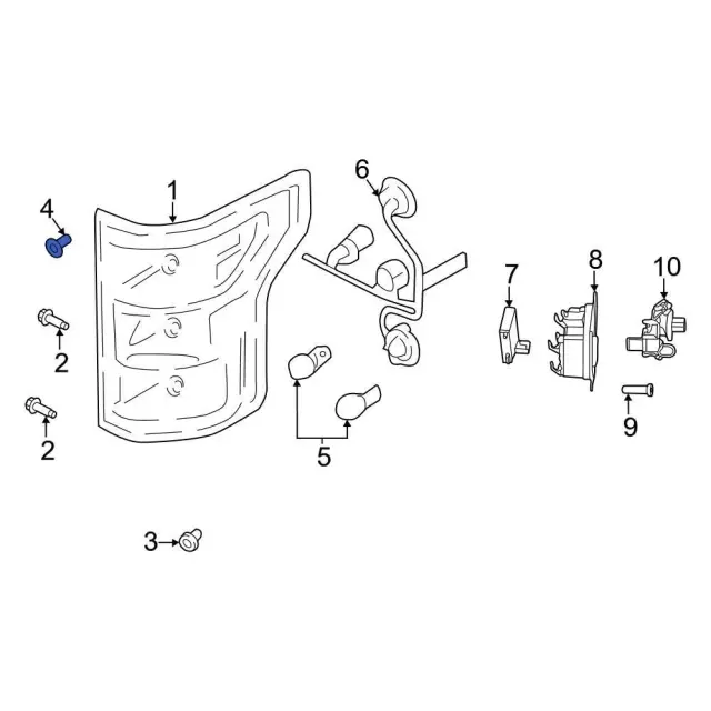 For 2015-2019 Ford F150 F250 F350 Tie Down Brackets Truck Bed Cargo St Bed Interface Plate Set 4 With 16 Anti Theft Screws