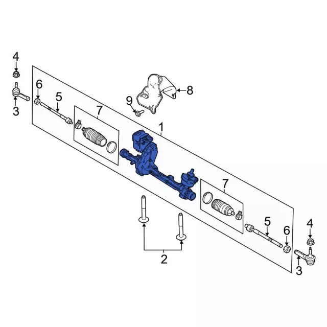 OEM Power Rack & Pinion Steering Gear For 2016-2019 Ford Flex – Electric, Direct Replacement