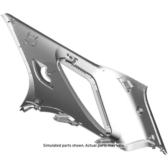 Black Driver Side Quarter Window Trim Finish Panel