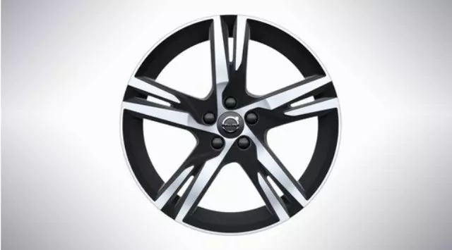 31423931 - : 19-Inch 5-Double Spoke Matte Black Diamond Cut for Volvo: XC40, XC40 Recharge, XC60 Image