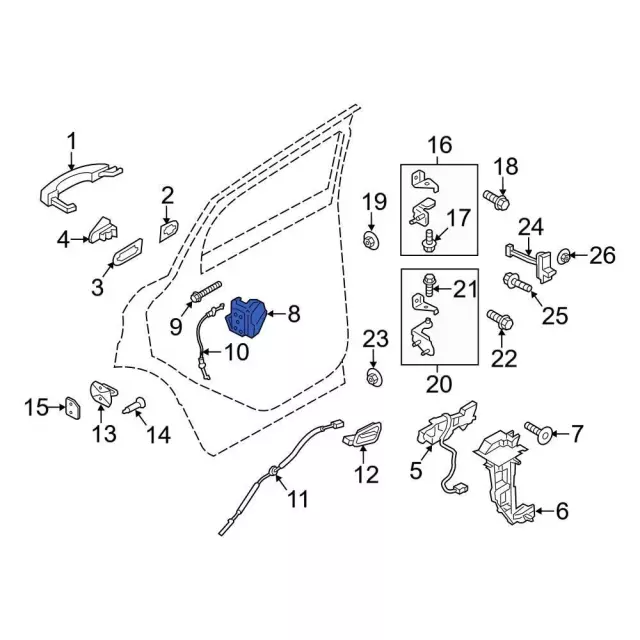 2012-2019 Ford Door Latch Assembly BF6Z-5426412-B | OEM Parts Online