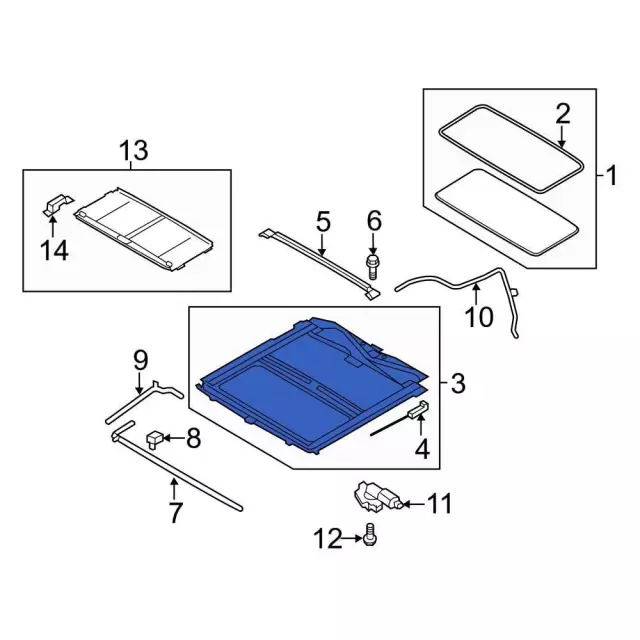 bc3z26502c22b - Ford Sunroof Frame | Levittown Ford Parts