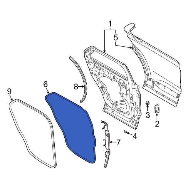 LB5Z-7825325-A - Door Weather-Strip - 2020-2025 Ford | Eastgate