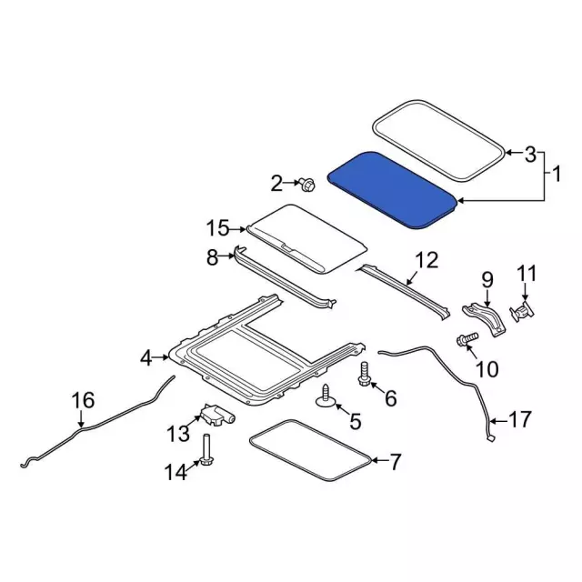 2018-2022 Ford EcoSport Sunroof Glass CN1Z-54500A18-D | OEM Parts