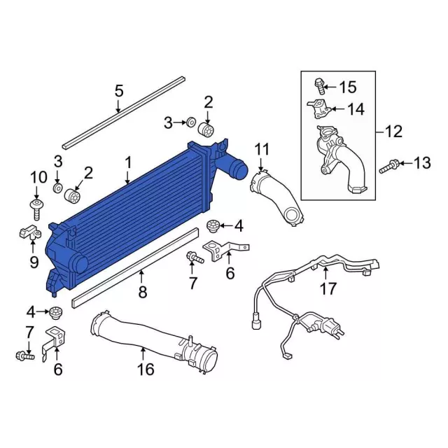 KB3Z-6K775-A - Inter-Cooler 2019-2024 Ford Ranger | Ford Parts Direct
