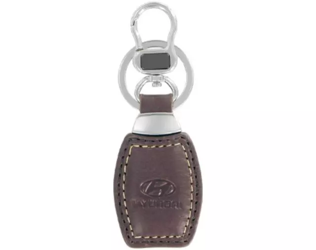 2022-2025 Hyundai - Keychain, Genuine Brown Leather