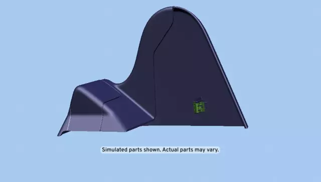 Ebony Passenger Side Rear Seat Hinge Finish Cover