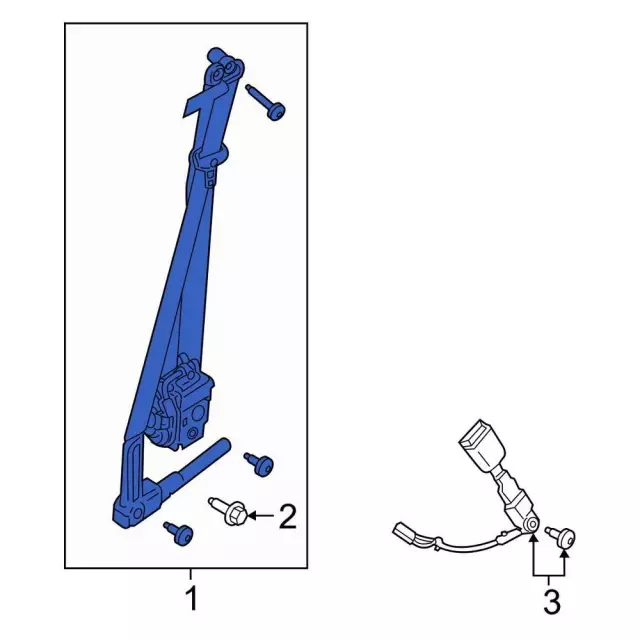 2021-2025 Ford Bronco Pre-tensioner Seat Belt Retra MB3Z