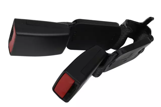 Jet Black Rear Seat Belt with Buckle