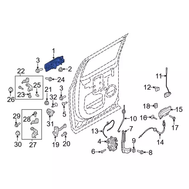 2017-2022 Ford Handle, Outside JC3Z-2522405-GDPTM | OEM Parts Online