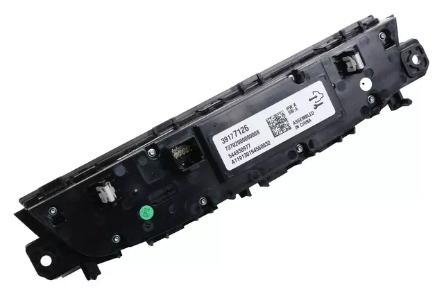 Jet Black Heating and Air Conditioning Control Panel