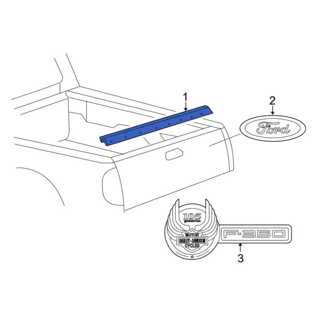 Tailgate Molding Trim For Ford F-250/F-350/F-450 Super Duty 2008-2016 – BC3Z9940602B