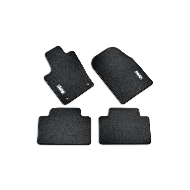 Mopar OEM Premium Carpet Floor Mats For 2018-2019 Jeep Wrangler JL 4-Door – 82215201AC, 3-Piece Set